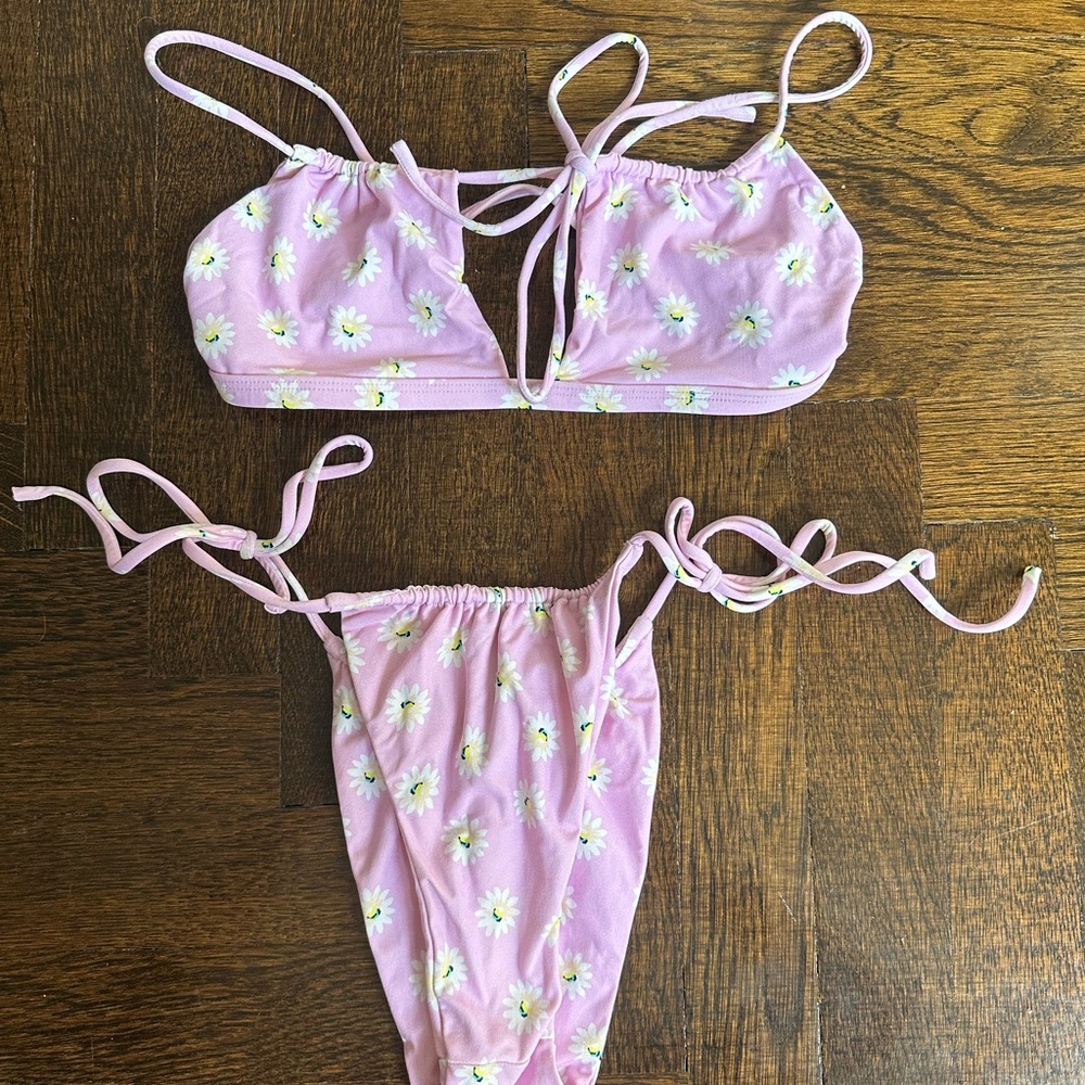 Pink Floral VDM Bikini Set